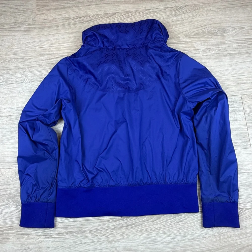 Nike Sportswear Royal Blue Windbreaker Jacket Stowable Hood Womens Large L 12-14
